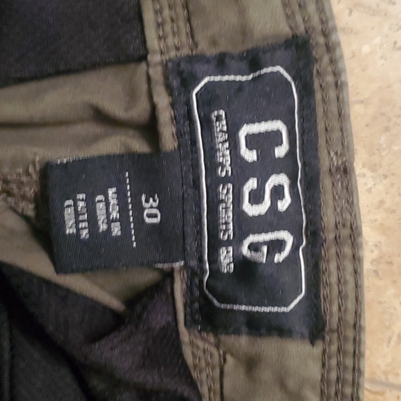 Dark Green Cargo Shorts - Picture 3 of 3